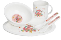Набор детской посуды Happy Care HC1 (розовый) - 