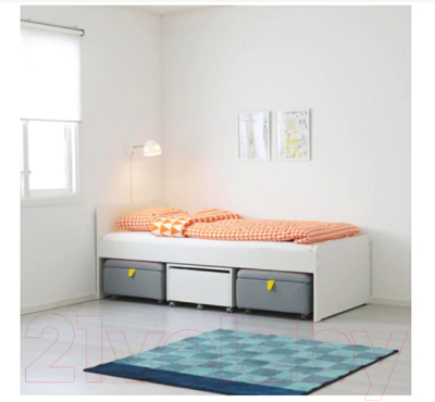 Односпальная кровать Ikea Слэкт 392.847.81