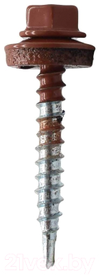 Саморез ЕКТ Кровельный с резиновой прокладкой 4.8х29 сверло PT1 / C77090 (3500шт, RAL 8004, коричневая медь)