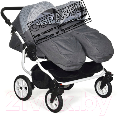 Детская универсальная коляска INDIGO Charlotte 18 Duo (Ch 34, серый/светло-серый)