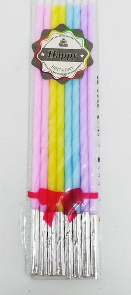 Набор свечей для торта S.G. Home Праздник SG-CC-6RC (8шт, разноцветный)