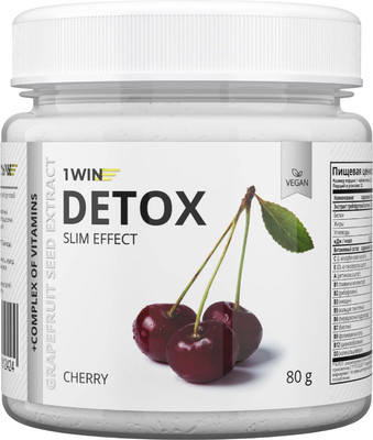 Комплексная пищевая добавка 1WIN Detox Slim Effect с экстрактом грейпфрутовой косточки (80г, вишня) - 