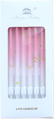 Набор свечей для торта S.G. Home Коктейльные SG-CC-6PB (6шт, розовый) -