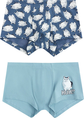 Комплект мужских трусов Mark Formelle 411216-2 (р.94-104, полынь/коты на шторме) -