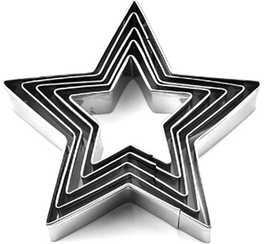 Набор форм для печенья S.G. Home Звезда SG-CM-S5 (5шт)