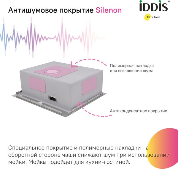 Купить Мойка кухонная IDDIS Haze HAZ59GMi77 в Гродно