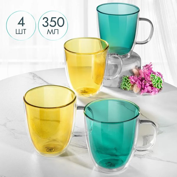 Набор кружек Elan Gallery Crystal glass / 360163-2