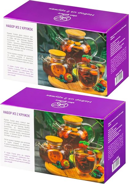 Набор кружек Elan Gallery Crystal glass / 360163-2