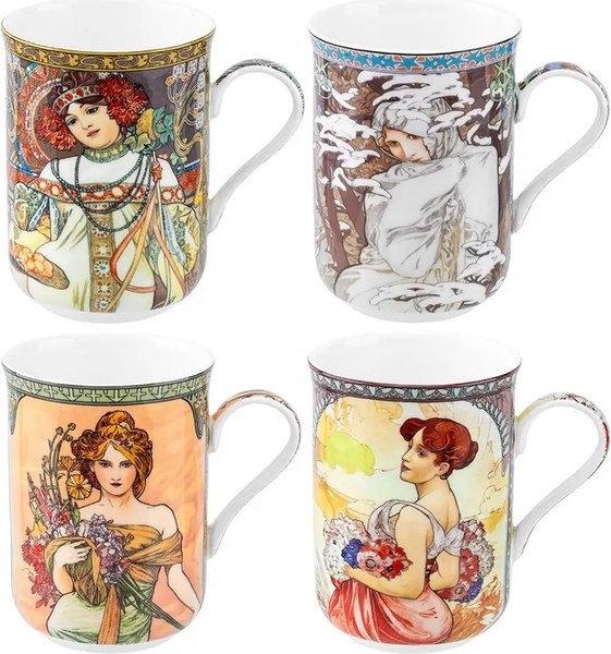 Набор кружек Elan Gallery New Bone China Времена года / 420620