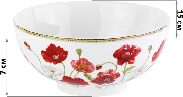 Набор салатников Elan Gallery New Bone China Маки / 420318_2 (2шт)