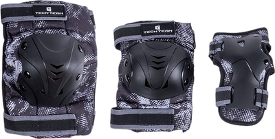 Комплект защиты Tech Team Safe fit adult 1.0 / NN012050 (S, черный/серый) - 