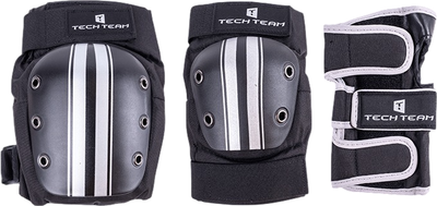 Комплект защиты Tech Team Safe fit adult 2.0 / NN012084 (M, черный) - 