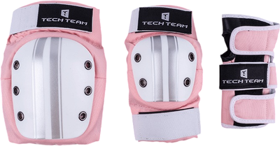 Комплект защиты Tech Team Safe fit adult 2.0 / NN012054 (S, розовый) - 