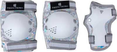 Комплект защиты Tech Team Safe Fit Kids 4.0 / NN013888 (L, серый) - 