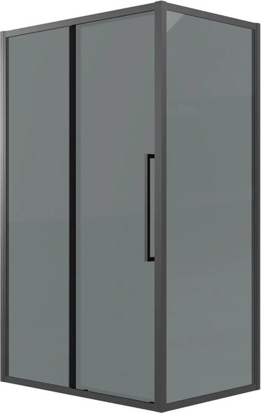 Душевой уголок Grossman Cosmo 100х100х195 / 120.K33.02.1010.21.10 (черный матовый/стекло тонированное)