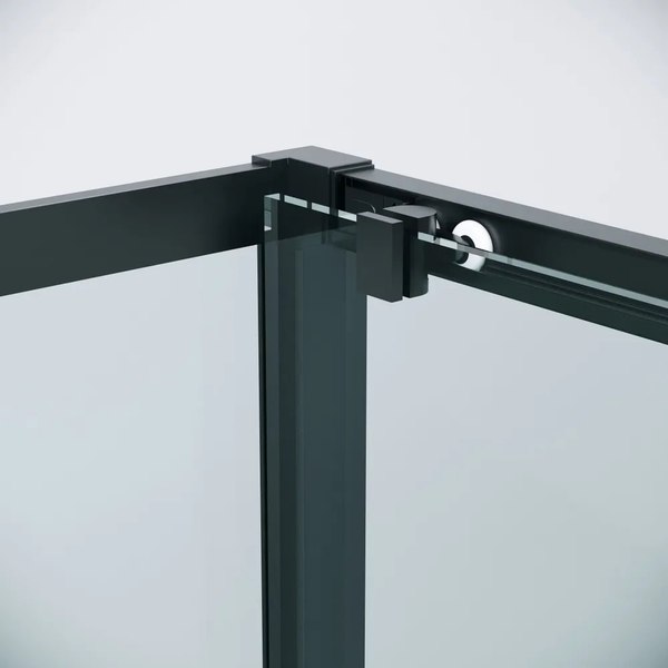 Душевой уголок Grossman Cosmo 100х100х195 / 120.K33.02.1010.21.00 (черный матовый/стекло прозрачное)