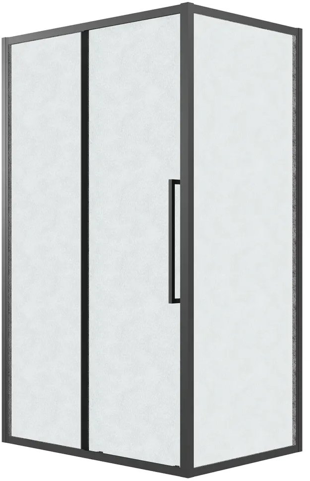 Душевой уголок Grossman Cosmo 110x100x195 / 120.K33.02.1110.21.02 (черный матовый/стекло шиншилла)