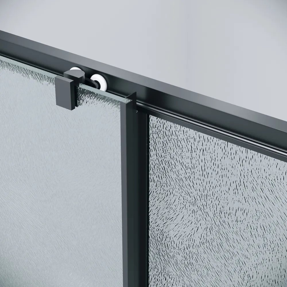 Душевой уголок Grossman Cosmo 110x100x195 / 120.K33.02.1110.21.02 (черный матовый/стекло шиншилла) — фото 3