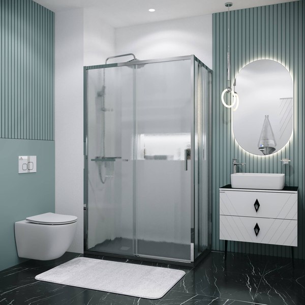 Душевой уголок Grossman Style 130x100x195 / 120.K33.05.1310.10.02 (хром/стекло шиншилла)