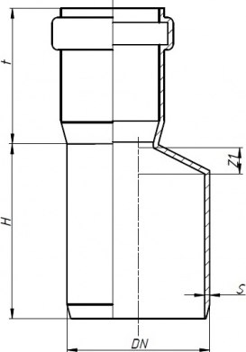 Переходник внутренней канализации Ostendorf HTR 125/110мм Ger / 116710