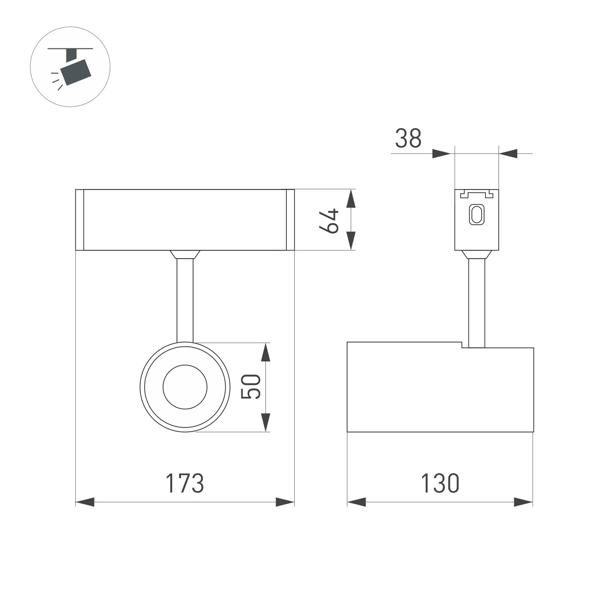 Трековый светильник Arlight CLIP-38-SPOT-R146-6W Warm3000 WH 24deg 24V / 028939 — фото 4