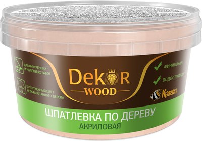 Шпатлевка готовая Dekor По дереву (400г, сосна) - 
