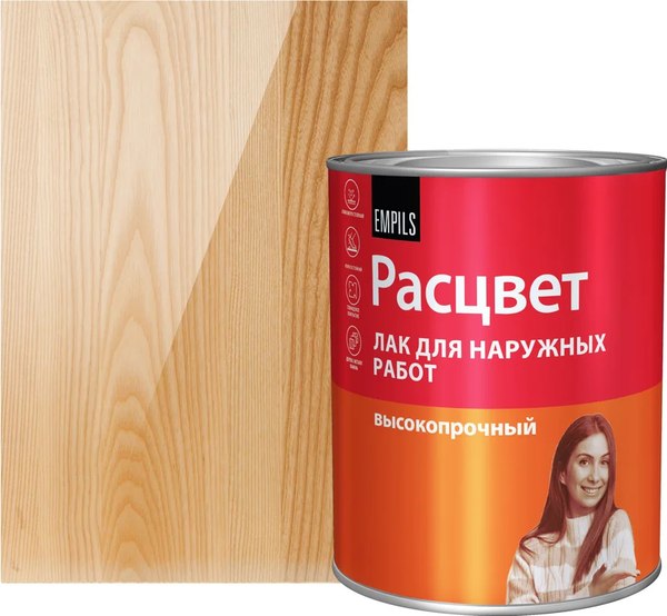 Лак Расцвет Алкидный для наружных работ (1.6кг)