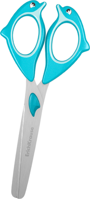 Ножницы канцелярские Erich Krause Sea Friends Dolphin / 60868 (голубой) - 