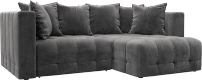 Диван угловой Лига Диванов Лига-052 НПБ угол универсальный / 128799 (велюр Tower 10 серый) -