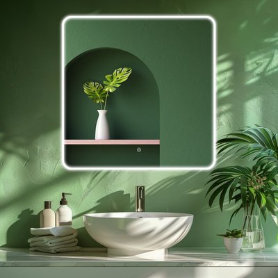 Зеркало Дабл-Ю Онтарио 80x80 / TR80X80 (с подсветкой) - 