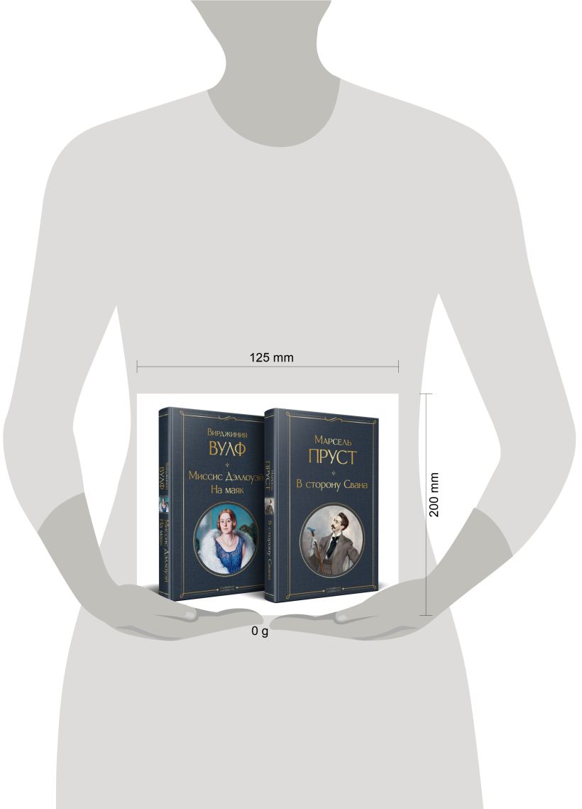 Набор художественных книг Эксмо Мастера Потока сознания, твердая обложка (Пруст Марсель, Вулф Вирджиния) — фото 3