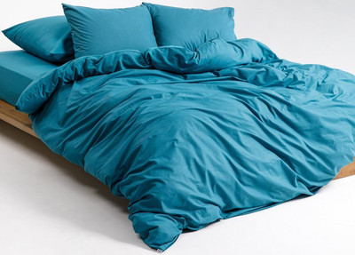 Комплект постельного белья Ночь нежна Темно-бирюзовый Евро 70x70 / 815 -