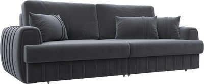 Диван Лига Диванов Лига-057 НПБ / 129213 (велюр Seven 17 серый) - 