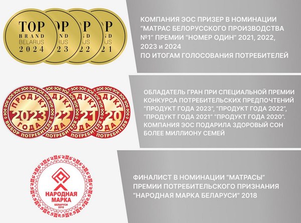 Купить Детский матрас EOS Премьер 3а 90x160 в Жодино