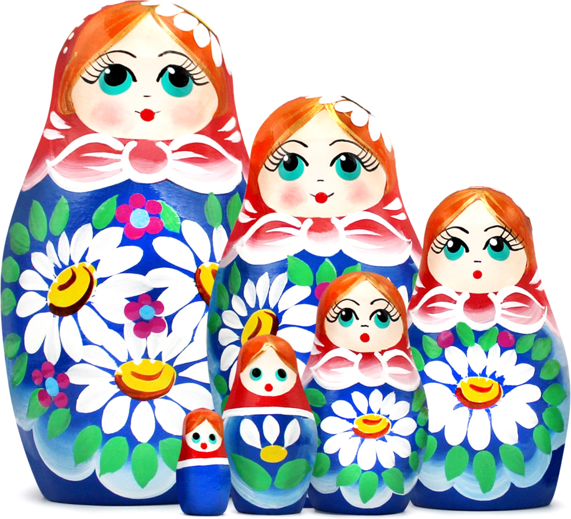 Матрешка сувенирная Брестская Фабрика Сувениров С ромашками / 6007