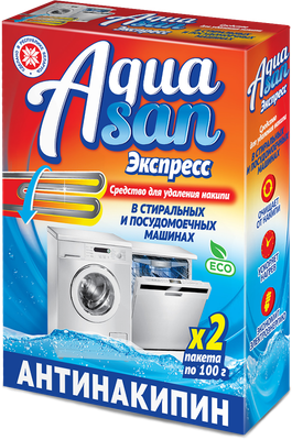 Средство от накипи для стиральной машины АкваСан Экспресс (200г) - 