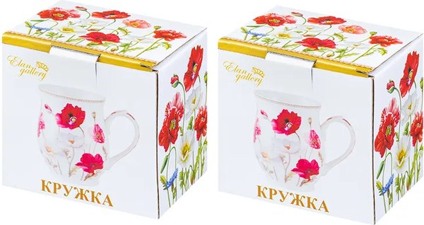 Набор кружек Elan Gallery Маки / 420329_2 (2шт)