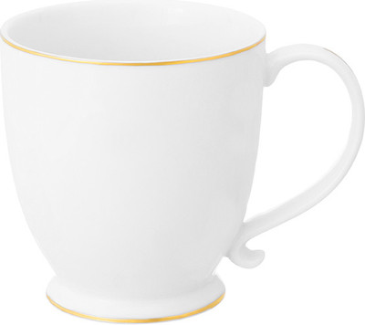 Кружка Elan Gallery New Bone China Белая с золотом / 420738 -