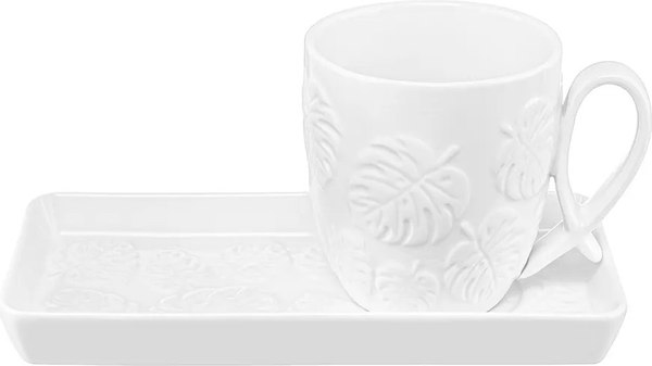 Кружка с блюдцем Elan Gallery Тропики / 540938