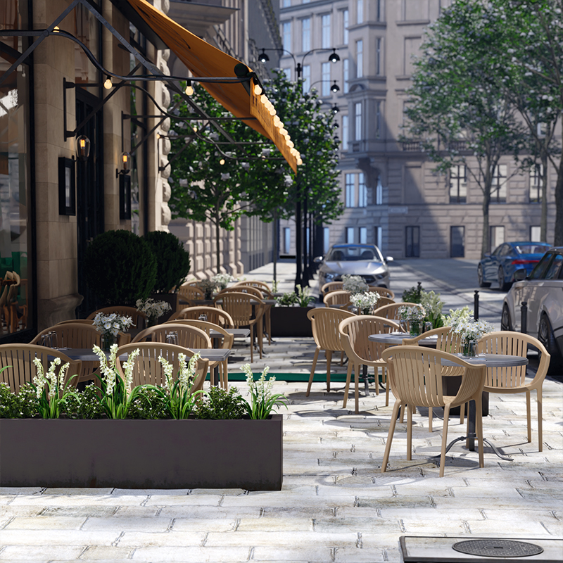 Стул пластиковый GreenTerra Escalate (светло-бежевый) — фото 8