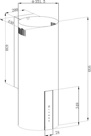 Купить Вытяжка коробчатая Korting KHC 35969 DN Cylinder в Бобруйске