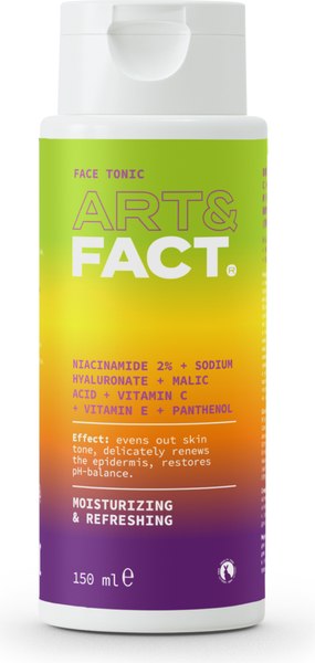 Тоник для лица Art&Fact Витаминный комплекс с ниацинамидом, витаминами С, Е и пантенолом
