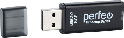 USB flash накопитель Perfeo E03 8GB / PF-E03B008ES (черный) - 