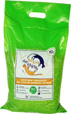 Наполнитель для туалета Чысціня для кацяня Кукурузный (10л) - 