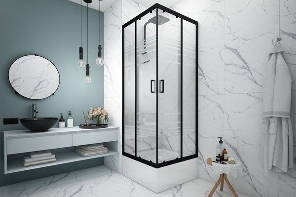 Душевой уголок МетаКам City Trend Black 90x90x185 (без поддона)