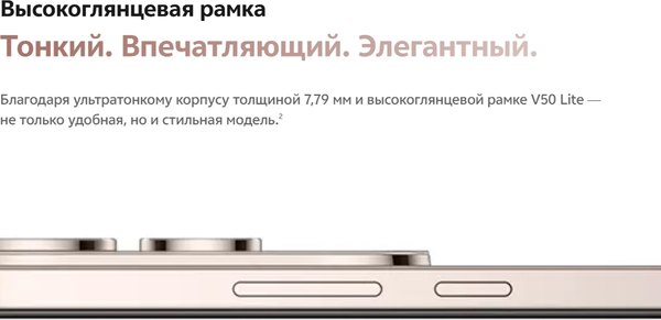 Смартфон Vivo V50 Lite 8GB/256GB (фантомный черный)