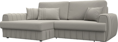 Диван угловой Лига Диванов Лига-057 НПБ угол левый / 129263L (рогожка Амур 02 бежевый) -