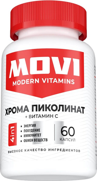 Витаминно-минеральный комплекс Movi Хром пиколинат с Витамином С (60 капсул)