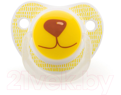 Пустышка Happy Baby Мишка 13008/1 (желтый)