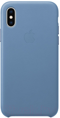 Чехол-накладка Apple Leather Case для iPhone XS Cornflower / MVFP2